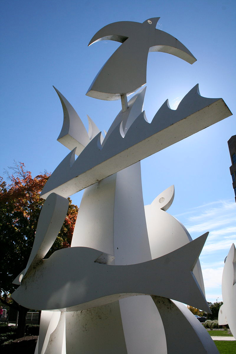 Weiße Skulptur, Lake-Thematik, Art Prize 2014.