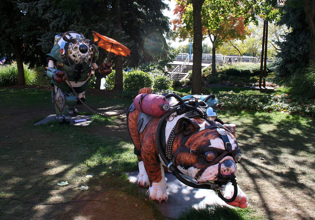 Skulptur "Gassi-Gehen", Art Prize 2014.