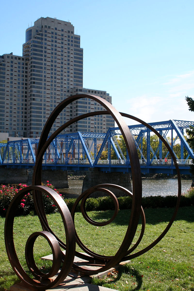 Skulptur "Metallspiralen", Art Prize 2014.