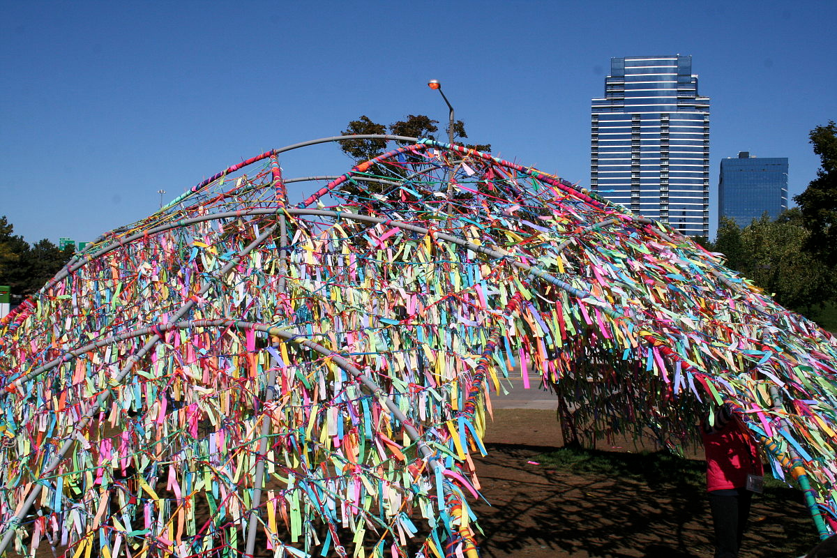 Installation "Wünsche für die Welt", Art Prize 2014.