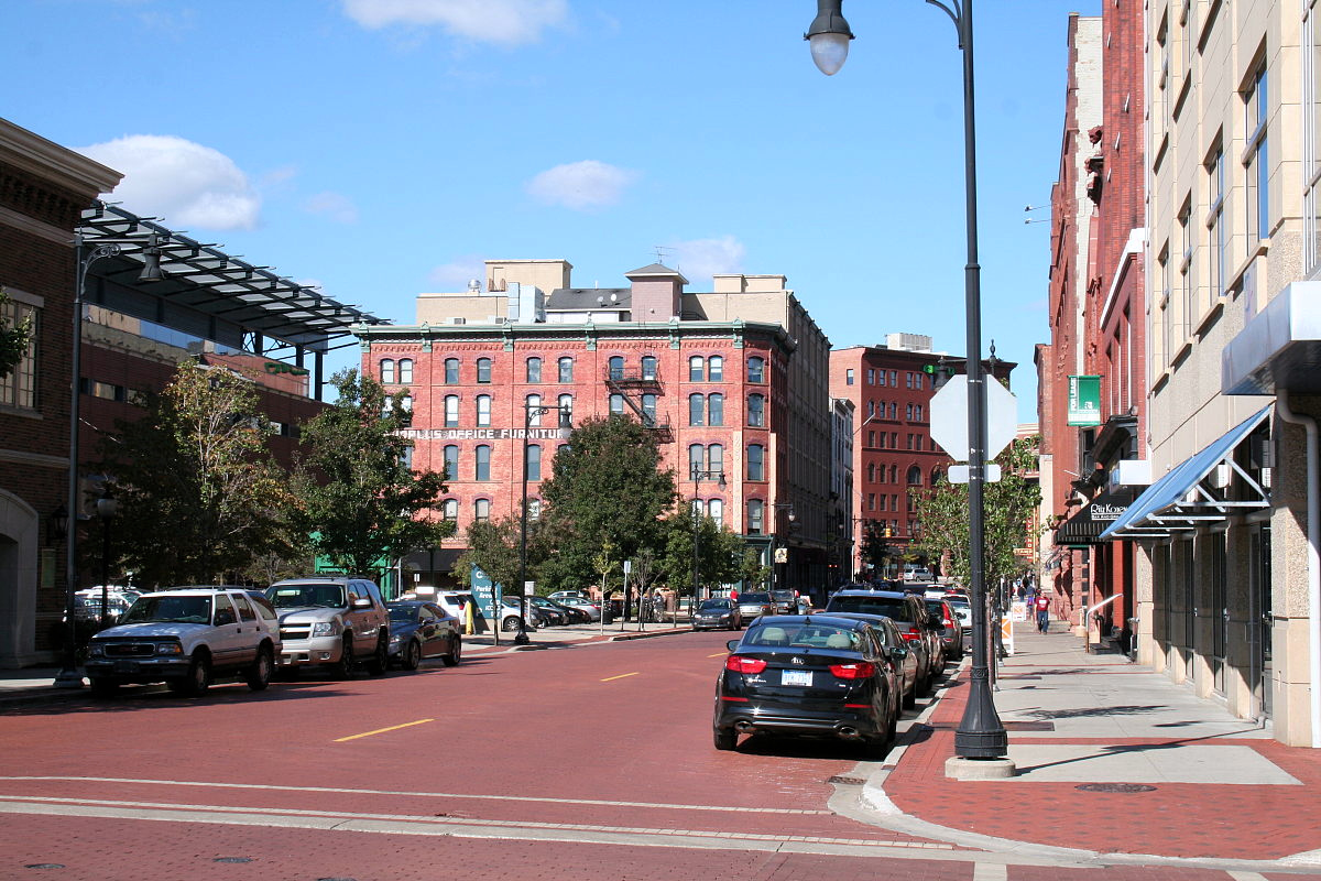 Straßenansicht in Grand Rapids, Michigan.